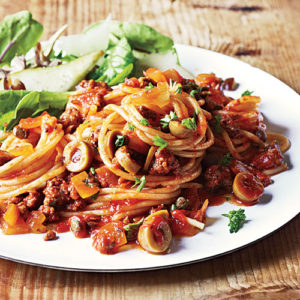 Baked Muffuletta Spaghetti Recipe