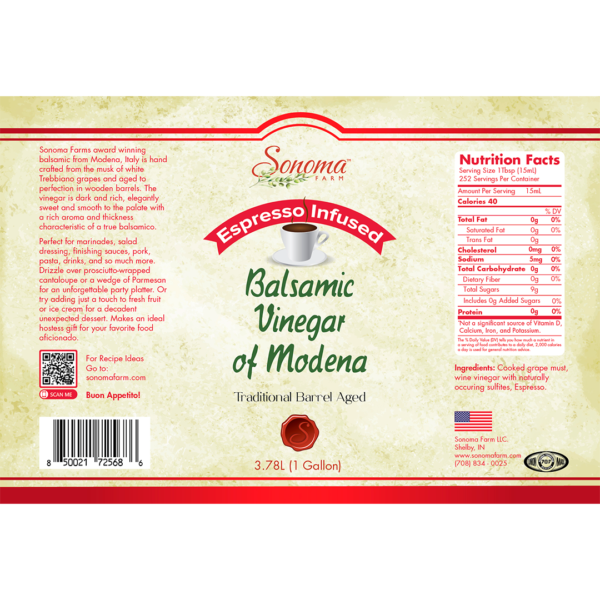Balsamic Vinegar | Flavor Infused | <b>Espresso</b> | All Sizes