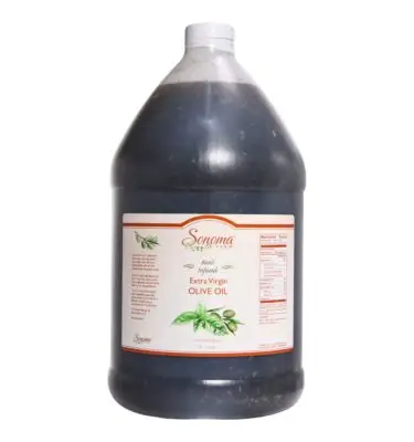 Basil Infused Extra Virgin Olive Oil - 1 Gallon