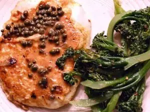 Breaded Pork with Lemon Olive Oil Caper Sauce Recipe