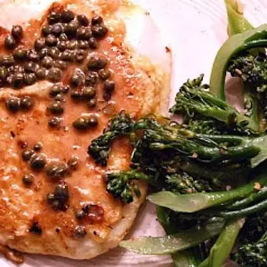 Breaded Pork with Lemon Olive Oil Caper Sauce Recipe