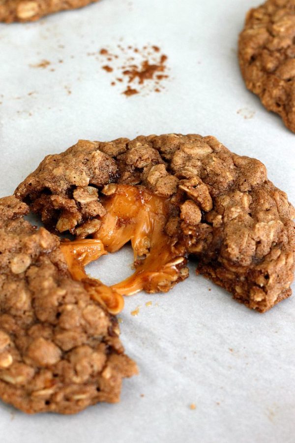 Butter Olive Oil Caramel Apple Oatmeal Cookies Recipe