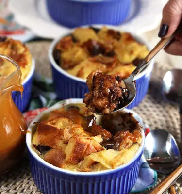 Cherry Balsamic Chocolate Chunk Bread Pudding Recipe