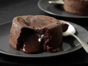 Cherry Balsamic Double Chocolate Souffle's with Warm Fudge Sauce Recipe