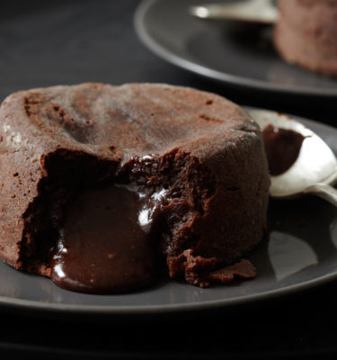 Cherry Balsamic Double Chocolate Souffle's with Warm Fudge Sauce Recipe