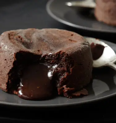Cherry Balsamic Double Chocolate Souffle's with Warm Fudge Sauce Recipe