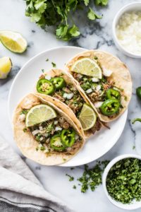 Cilantro Olive Oil and Fresh Lime Pork Tacos Recipe