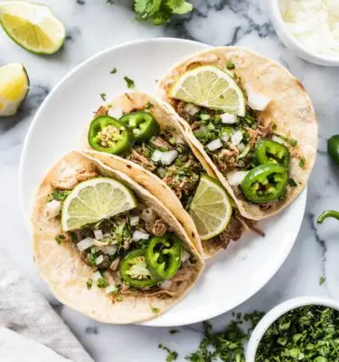Cilantro Olive Oil and Fresh Lime Pork Tacos Recipe