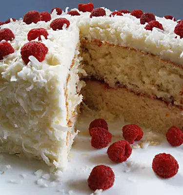 Coconut Cake with Raspberry Balsamic  Filling Recipe