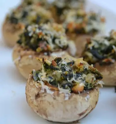 Easy Mushroom Appetizer Walnut  Feta Cheese and Lemon Olive Oil Recipe