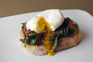 Eggs Florentinesque with Lemon Olive Oil Recipe