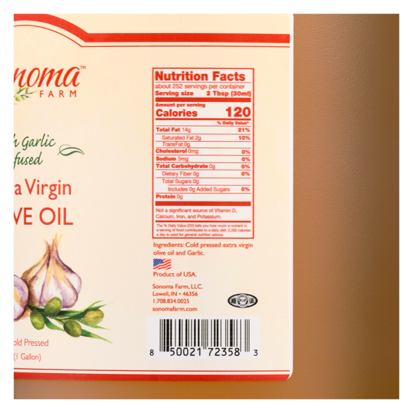Infused Extra Virgin Olive Oil | <b>Garlic</b> | All Sizes