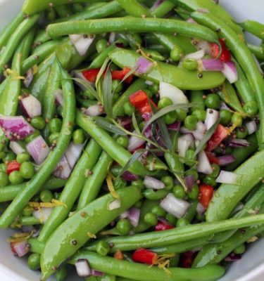 Farmers Market Raw Bean Salad with Balsamic Vinegar Recipe