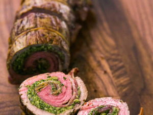 Flank Steak Walnut Parsley Pesto with Garlic Infused Olive  Recipe