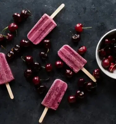 Frozen Fruit Pops with Greek Yogurt and Cherry Balsamic Recipe