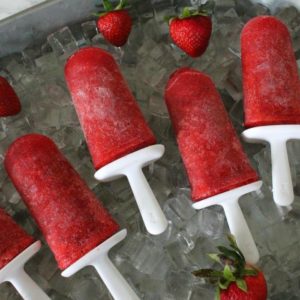 Frozen Strawberry Banana Balsamic Yogurt Pops Recipe