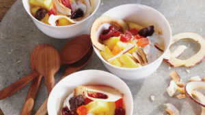 Fruit Salad with Coconut Balsamic  Greek Yogurt Recipe
