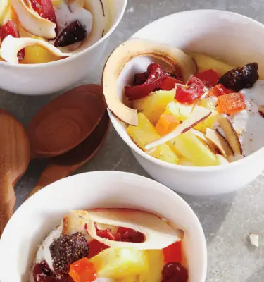 Fruit Salad with Coconut Balsamic  Greek Yogurt Recipe