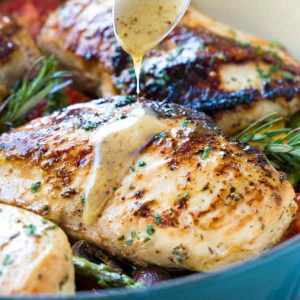 Grilled Chicken with Lemon Infused Olive Oil and Dijon Mustard Recipe