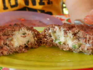Grilled Hamburgers with Sweet Hot Jalapeno and Cream Cheese  Recipe