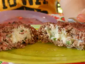 Grilled Hamburgers with Sweet Hot Jalapeno and Cream Cheese  Recipe