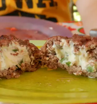 Grilled Hamburgers with Sweet Hot Jalapeno and Cream Cheese  Recipe