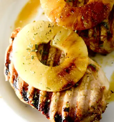 Grilled Pineapple Balsamic Pork Chops Recipe