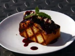Grilled Pound Cake with Blueberry Balsamic Cream Recipe
