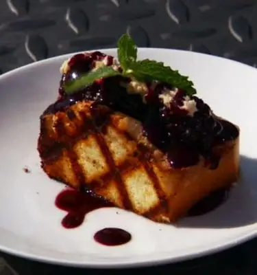 Grilled Pound Cake with Blueberry Balsamic Cream Recipe