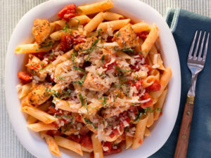Hot Giardiniera Chicken with a Sweet Basil Sauce Recipe