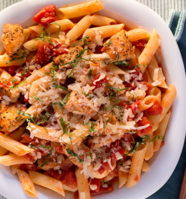 Hot Giardiniera Chicken with a Sweet Basil Sauce Recipe