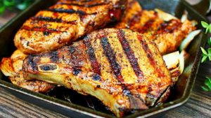 Lime Infused Olive Oil Grilled Pork Chops Recipe