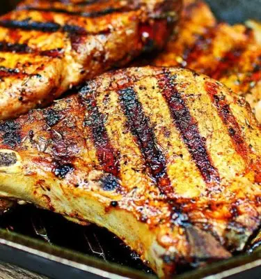 Lime Infused Olive Oil Grilled Pork Chops Recipe