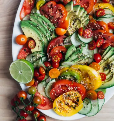 Lime Oil Avocado Tomato Salad Recipe