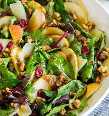 Parmesan, Pear, Walnut Salad with Blood Orange Olive Oil and Traditional Barrel Aged Balsamic  Recipe