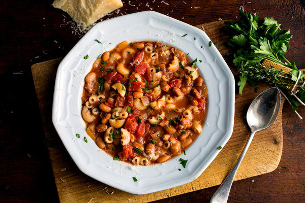 Pasta Fazool with Garlic Infused Olive Oil Recipe