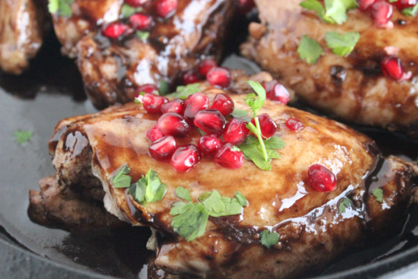 Pomegranate Balsamic Sauce Over Chicken Recipe