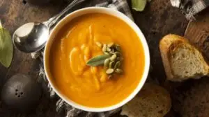 Pumpkin Soup With Sage /  Rosemary Olive Oil Recipe