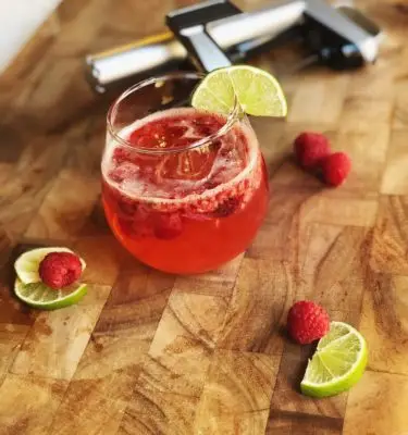 Raspberry Balsamic White Wine Fizz Recipe