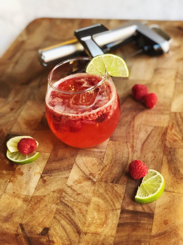 Raspberry Balsamic White Wine Fizz Recipe