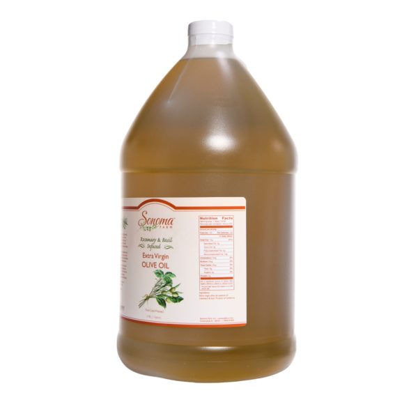 Infused Extra Virgin Olive Oil | <b>Rosemary / Basil</b> | 1 Gallon / 3.8 Liters