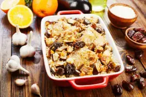 Sonoma-Farm-Baked-Chicken-Topped-With-Blood-Orange-Olive-Oil- Dates- Apples- Apricots-Recipe