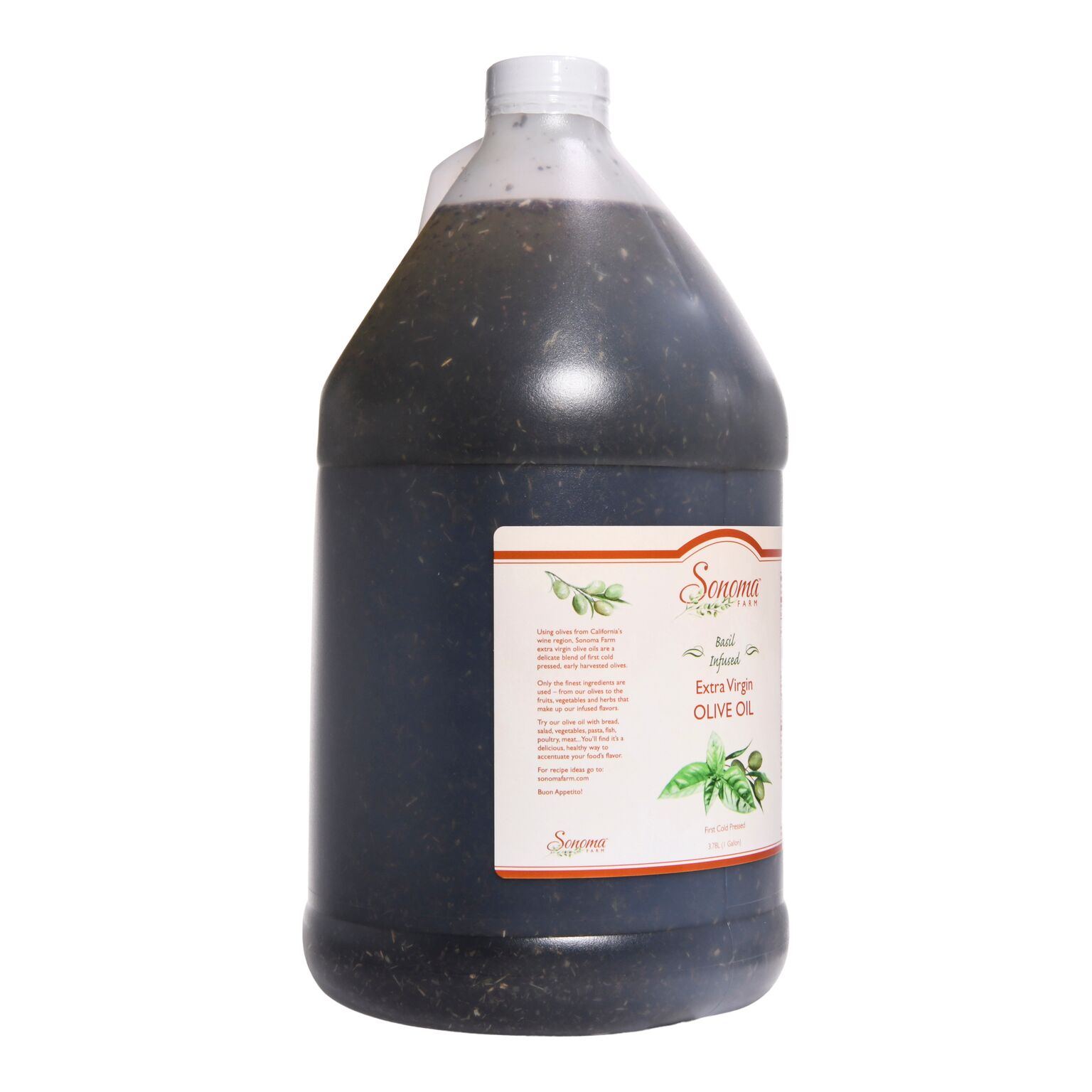 Oil Pure Olive Plastic Bottle 1 Gallon - 4 per Case.