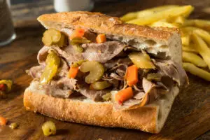 Italian Beef  Sandwich (spicy) with  Hot Giardiniera Recipe