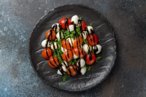 Sonoma Farm Buffalo Mozzarella, Cherry Tomatoes and Traditional Balsamic Vinegar Recipe