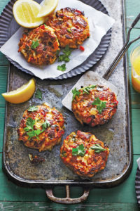 Spicy Crab Cakes with Rémoulade with Hot Pepper Olive Oil Recipe