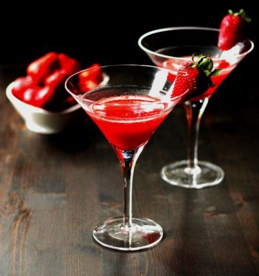 Strawberry Martini with Strawberry Balsamic Recipe