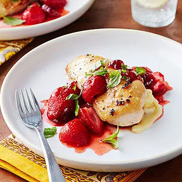 Stuffed Chicken With Fresh Strawberries and Strawberry Balsamic Recipe