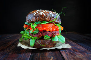 Portobello Burgers with Blood Orange Infused Olive Oil Recipe