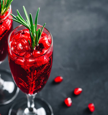 Champagne Pomegranate Balsamic Cocktail Recipe